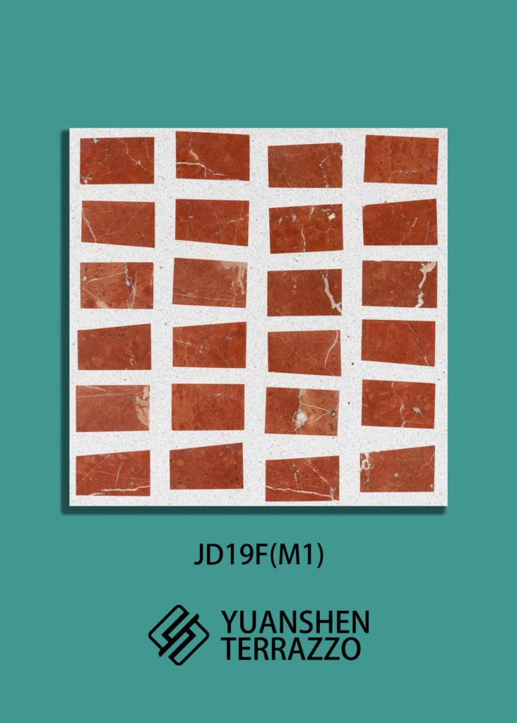 red Geometric Terrazzo