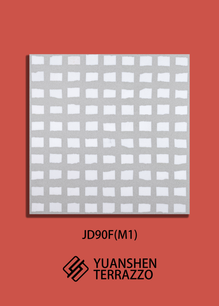 white Geometric Terrazzo