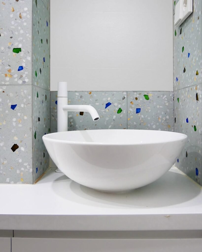 cristal terrazzo sink