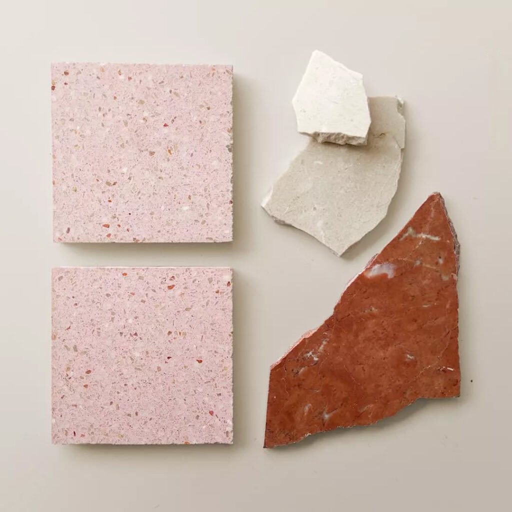 pink marble pieces