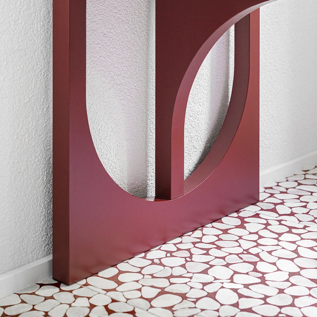 red riverstone terrazzo