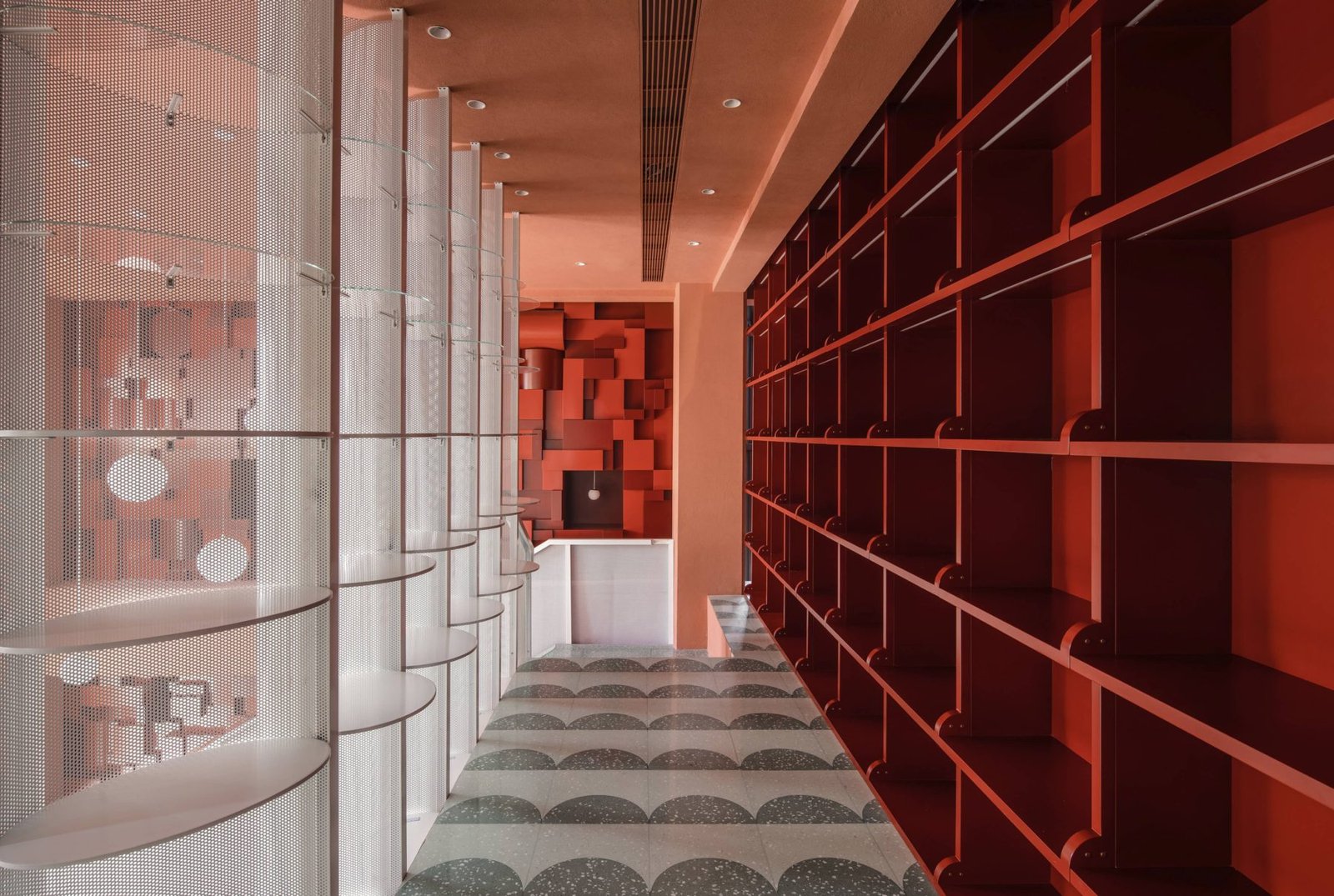 mosaic terrazzo hallway